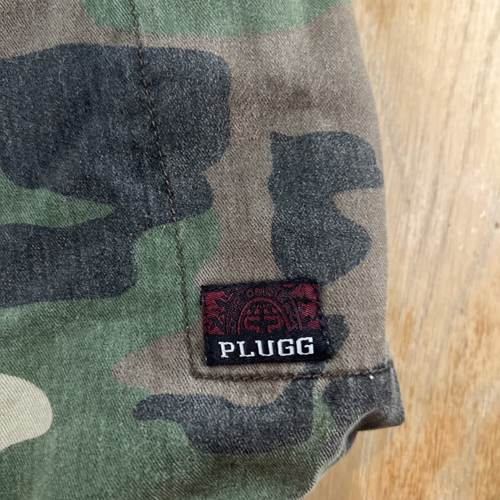 Vintage Plugg Camo‎ Cargo Shorts Mens 38 Y2K Baggy Skater - Picture 8 of 8